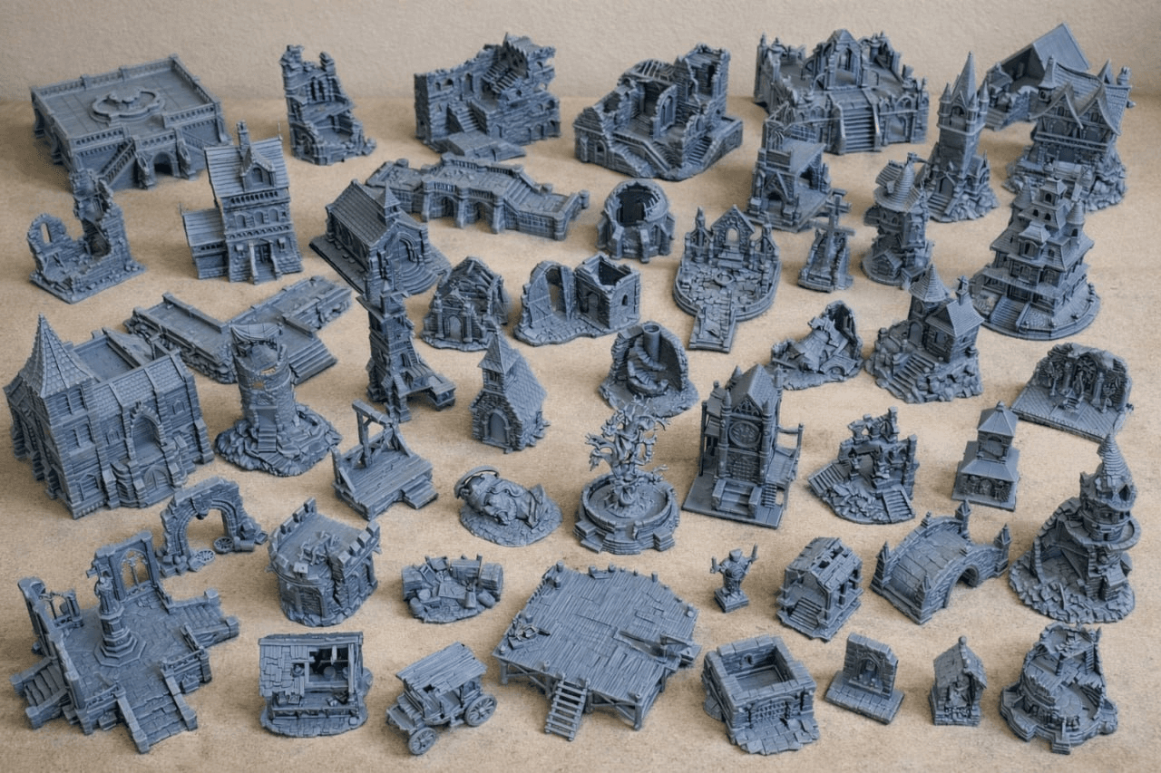 Printed terrain set